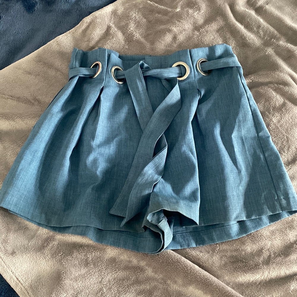 High waisted faux denim shorts! Cute!!